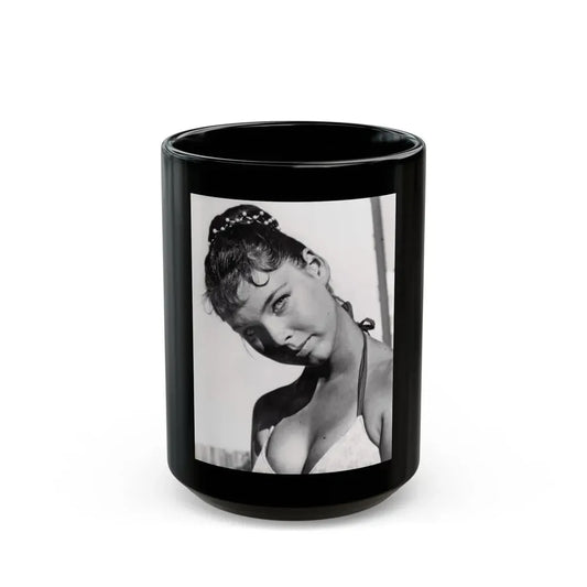 Yvonne Craig #248 (Vintage Female Icon) Black Coffee Mug 15oz - Go Mug Yourself