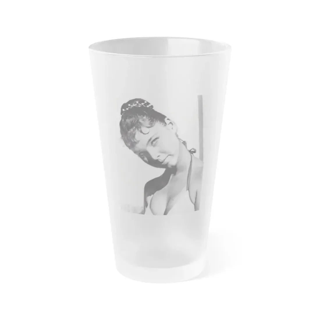 Yvonne Craig #248 (Vintage Female Icon) Frosted Pint Glass 16oz 16oz Frosted - Go Mug Yourself