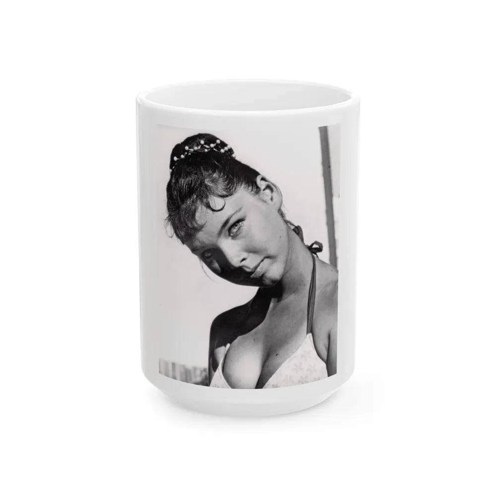 Yvonne Craig #248 (Vintage Female Icon) White Coffee Mug-15oz-Go Mug Yourself