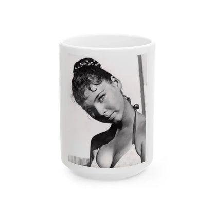 Yvonne Craig #248 (Vintage Female Icon) White Coffee Mug 15oz - Go Mug Yourself