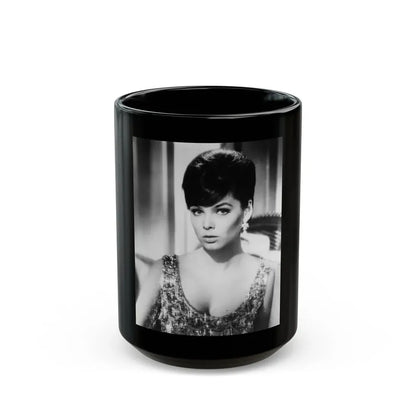 Yvonne Craig #250 (Vintage Female Icon) Black Coffee Mug 15oz - Go Mug Yourself