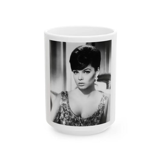 Yvonne Craig #250 (Vintage Female Icon) White Coffee Mug-15oz-Go Mug Yourself