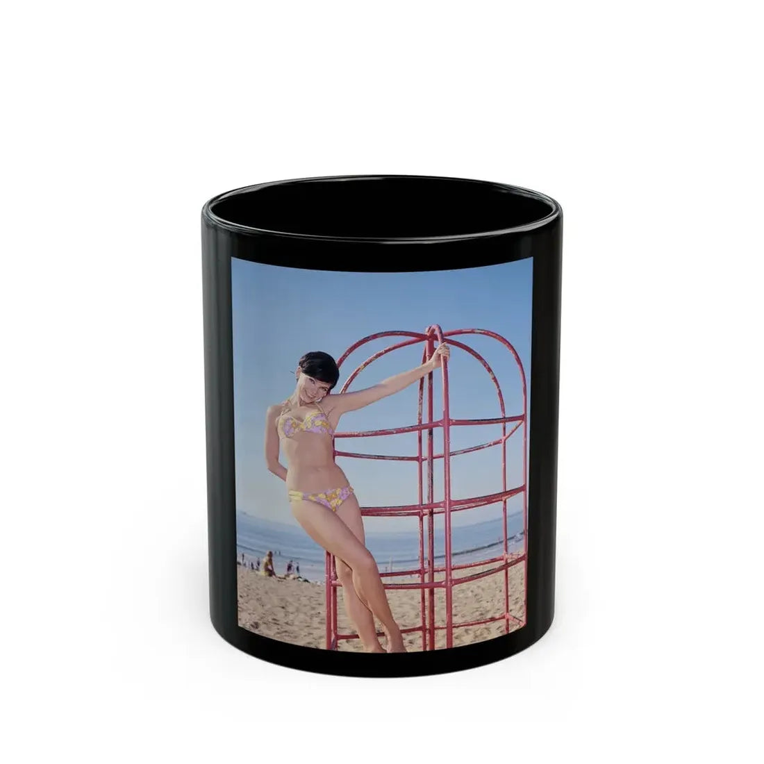 Yvonne Craig #251 (Vintage Female Icon) Black Coffee Mug 11oz - Go Mug Yourself