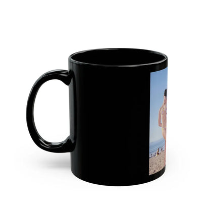 Yvonne Craig #251 (Vintage Female Icon) Black Coffee Mug-Go Mug Yourself