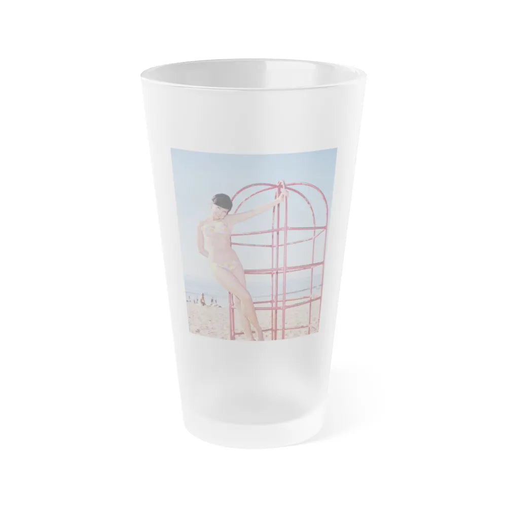 Yvonne Craig #251 (Vintage Female Icon) Frosted Pint Glass 16oz-16oz-Frosted-Go Mug Yourself