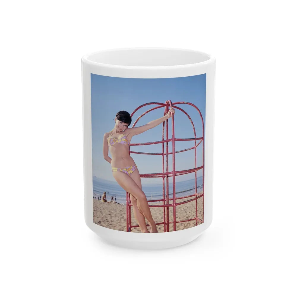 Yvonne Craig #251 (Vintage Female Icon) White Coffee Mug-15oz-Go Mug Yourself