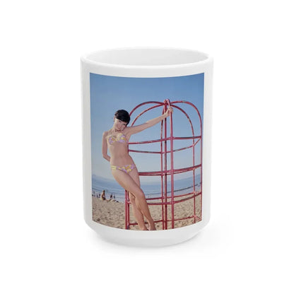 Yvonne Craig #251 (Vintage Female Icon) White Coffee Mug 15oz - Go Mug Yourself