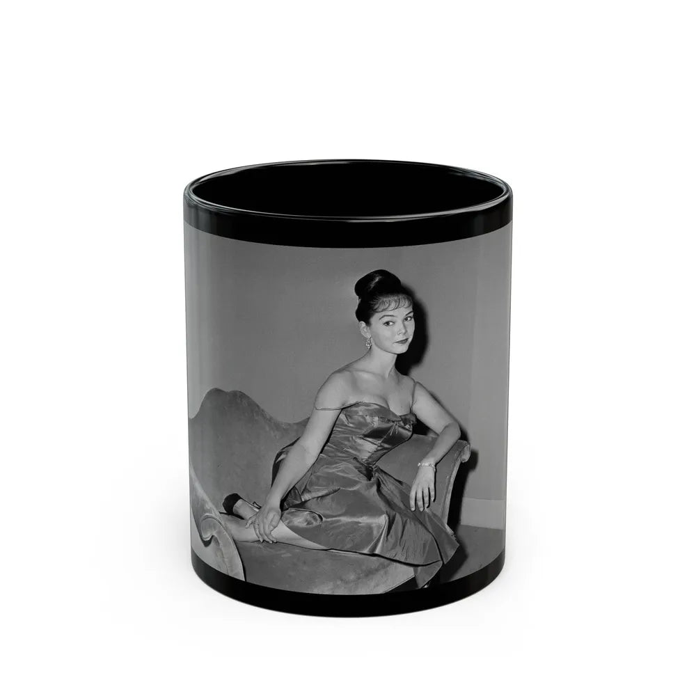 Yvonne Craig #252 (Vintage Female Icon) Black Coffee Mug-11oz-Go Mug Yourself