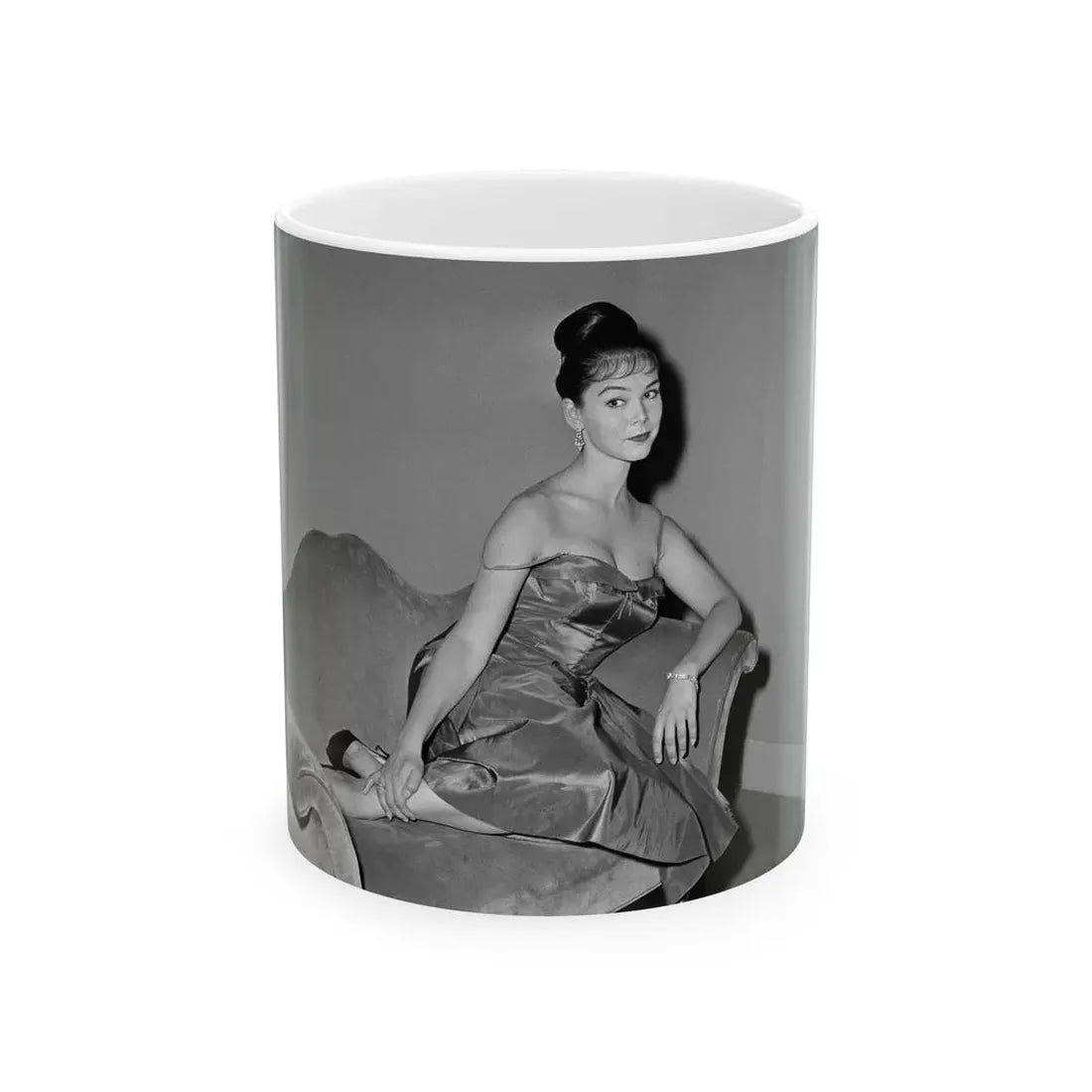 Yvonne Craig #252 (Vintage Female Icon) White Coffee Mug 11oz - Go Mug Yourself