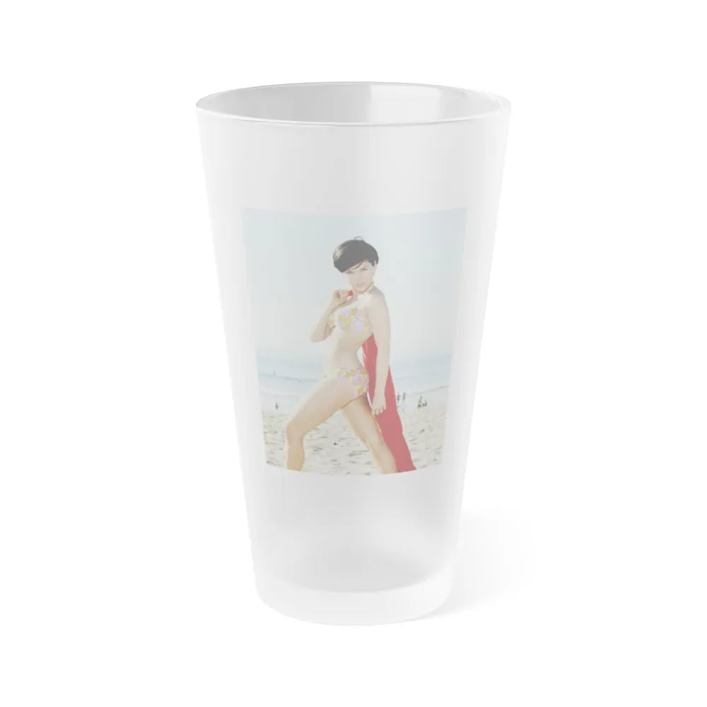 Yvonne Craig #254 (Vintage Female Icon) Frosted Pint Glass 16oz-16oz-Frosted-Go Mug Yourself