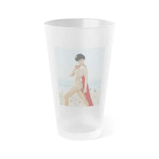 Yvonne Craig #254 (Vintage Female Icon) Frosted Pint Glass 16oz 16oz Frosted - Go Mug Yourself