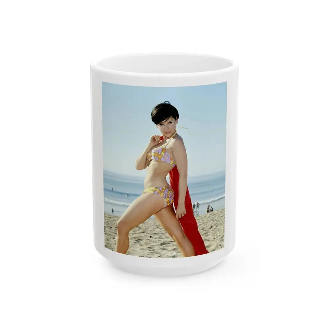 Yvonne Craig #254 (Vintage Female Icon) White Coffee Mug 15oz - Go Mug Yourself