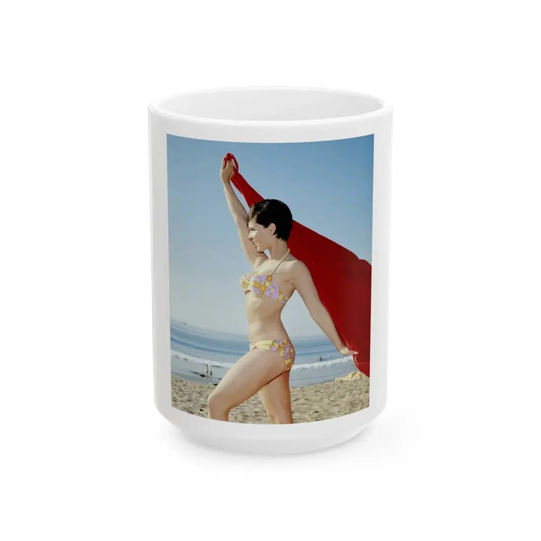 Yvonne Craig #255 (Vintage Female Icon) White Coffee Mug 15oz - Go Mug Yourself
