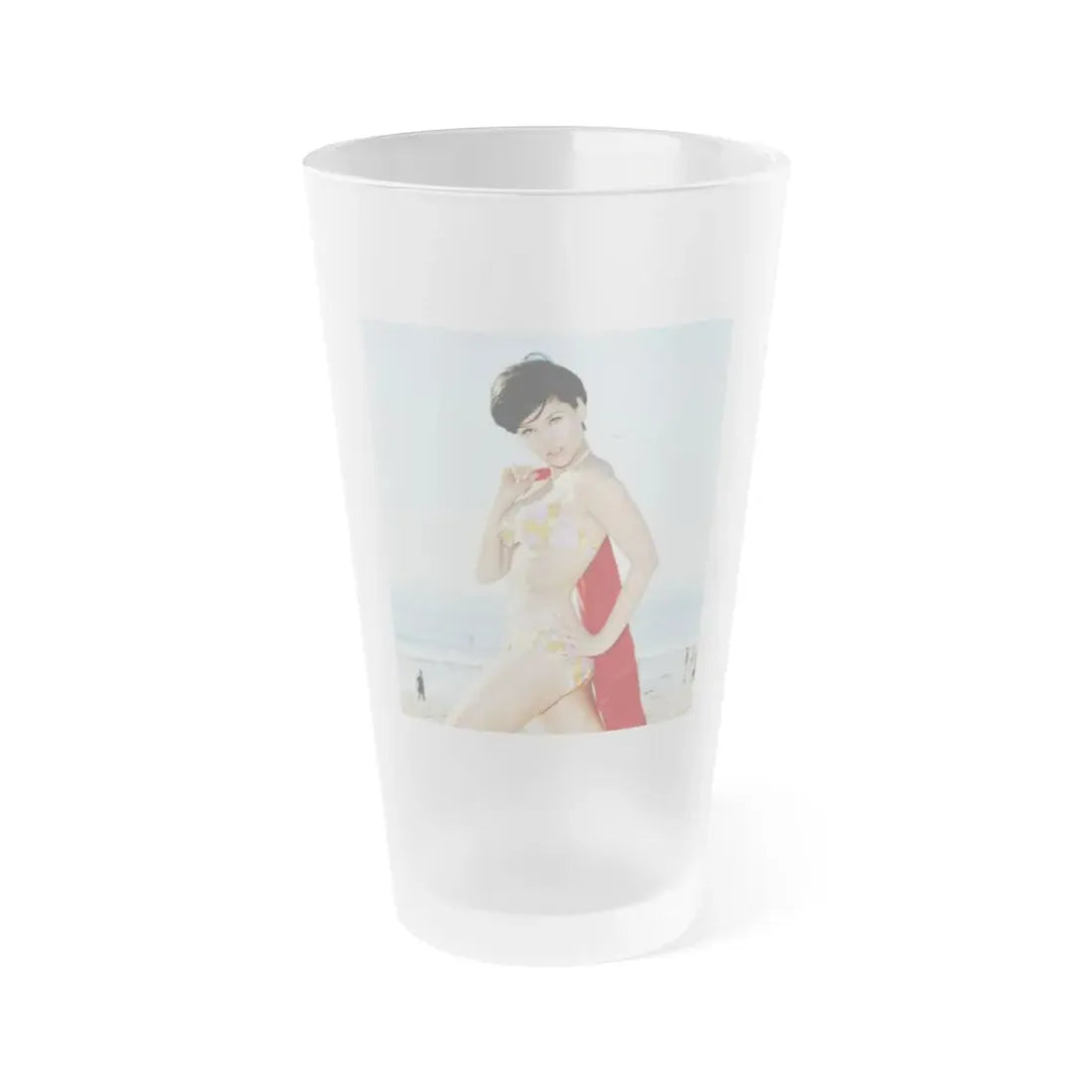 Yvonne Craig #257 (Vintage Female Icon) Frosted Pint Glass 16oz 16oz Frosted - Go Mug Yourself