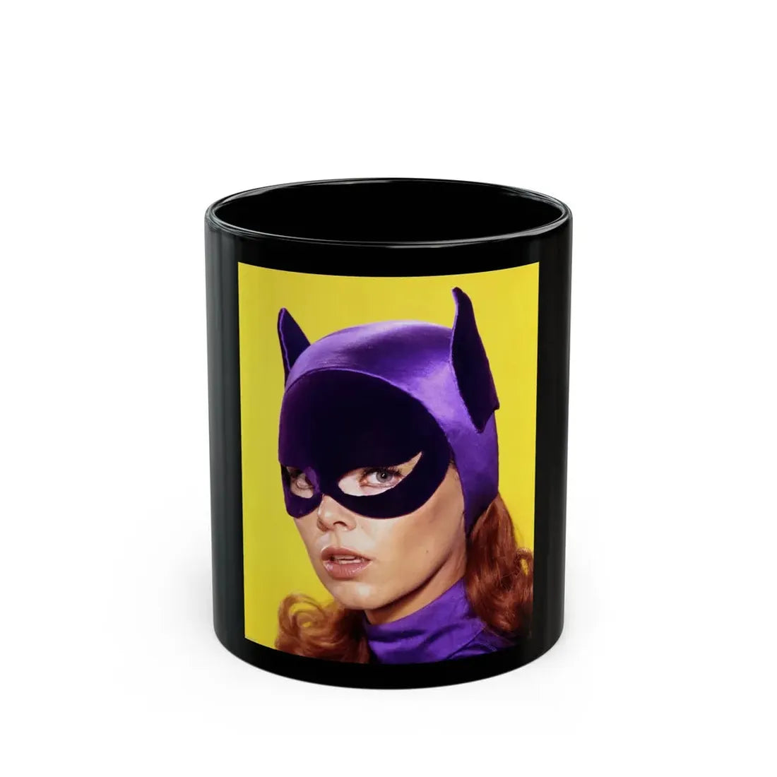 Yvonne Craig #259 (Vintage Female Icon) Black Coffee Mug 11oz - Go Mug Yourself