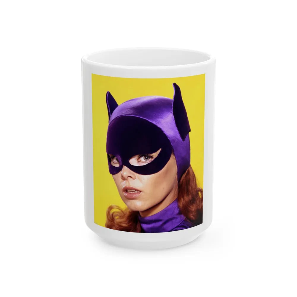 Yvonne Craig #259 (Vintage Female Icon) White Coffee Mug-15oz-Go Mug Yourself