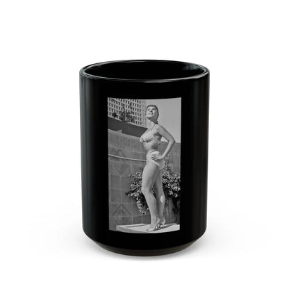 Yvonne Craig #260 (Vintage Female Icon) Black Coffee Mug-15oz-Go Mug Yourself