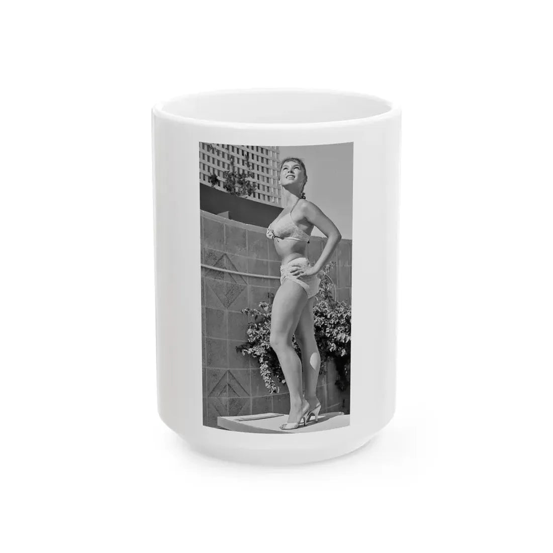 Yvonne Craig #260 (Vintage Female Icon) White Coffee Mug 15oz - Go Mug Yourself