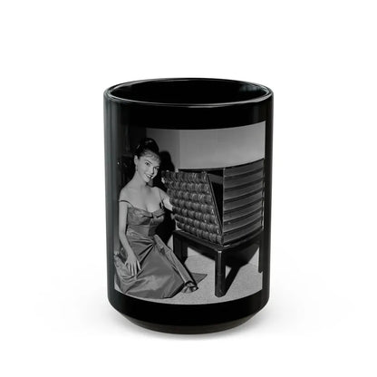 Yvonne Craig #261 (Vintage Female Icon) Black Coffee Mug 15oz - Go Mug Yourself