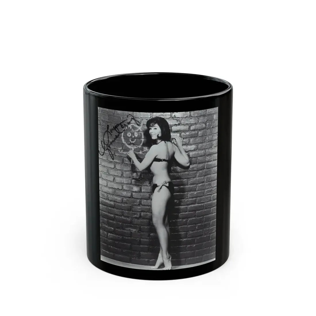 Yvonne Craig #263 (Vintage Female Icon) Black Coffee Mug 11oz - Go Mug Yourself