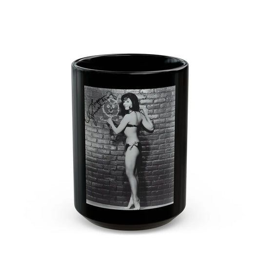 Yvonne Craig #263 (Vintage Female Icon) Black Coffee Mug-15oz-Go Mug Yourself