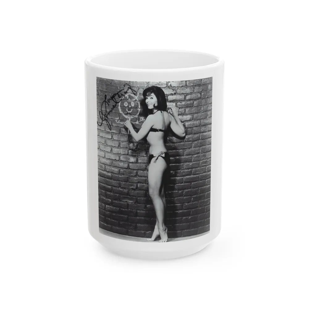 Yvonne Craig #263 (Vintage Female Icon) White Coffee Mug-15oz-Go Mug Yourself