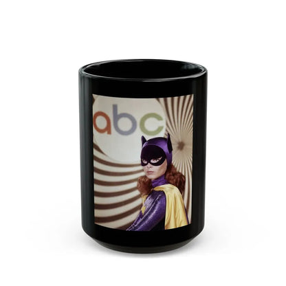 Yvonne Craig #265 (Vintage Female Icon) Black Coffee Mug 15oz - Go Mug Yourself