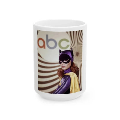 Yvonne Craig #265 (Vintage Female Icon) White Coffee Mug 15oz - Go Mug Yourself