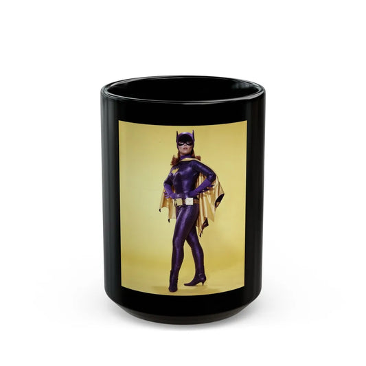 Yvonne Craig #266 (Vintage Female Icon) Black Coffee Mug-15oz-Go Mug Yourself