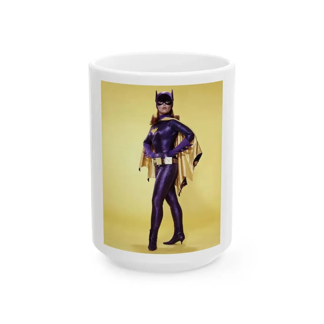 Yvonne Craig #266 (Vintage Female Icon) White Coffee Mug 15oz - Go Mug Yourself