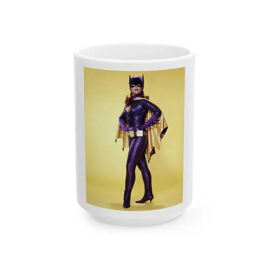 Yvonne Craig #266 (Vintage Female Icon) White Coffee Mug 15oz - Go Mug Yourself