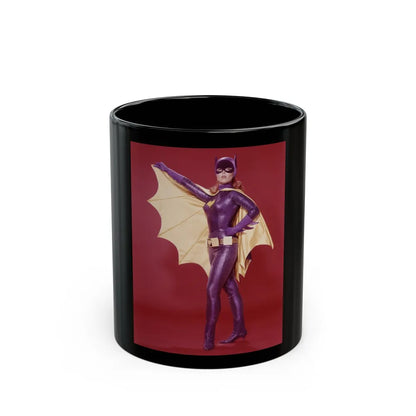 Yvonne Craig #267 (Vintage Female Icon) Black Coffee Mug-11oz-Go Mug Yourself