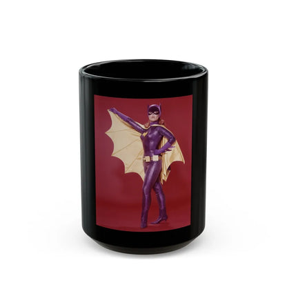 Yvonne Craig #267 (Vintage Female Icon) Black Coffee Mug-15oz-Go Mug Yourself