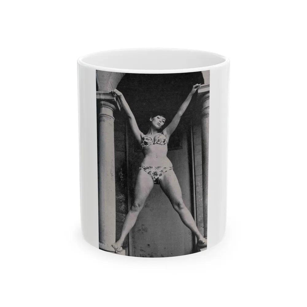 Yvonne Craig #270 (Vintage Female Icon) White Coffee Mug-11oz-Go Mug Yourself