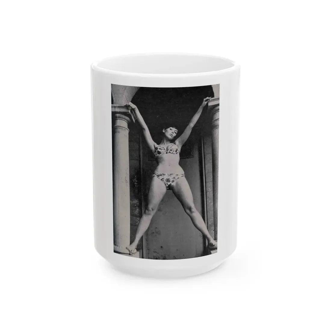 Yvonne Craig #270 (Vintage Female Icon) White Coffee Mug 15oz - Go Mug Yourself