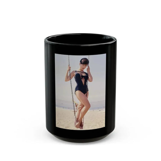 Yvonne Craig #272 (Vintage Female Icon) Black Coffee Mug 15oz - Go Mug Yourself
