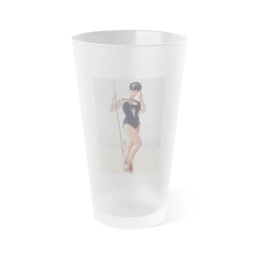 Yvonne Craig #272 (Vintage Female Icon) Frosted Pint Glass 16oz-16oz-Frosted-Go Mug Yourself