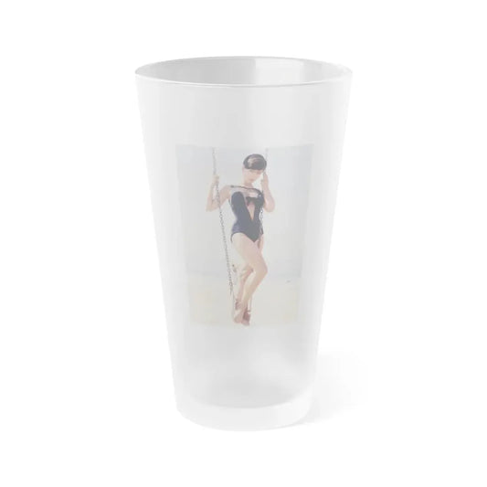 Yvonne Craig #272 (Vintage Female Icon) Frosted Pint Glass 16oz 16oz Frosted - Go Mug Yourself