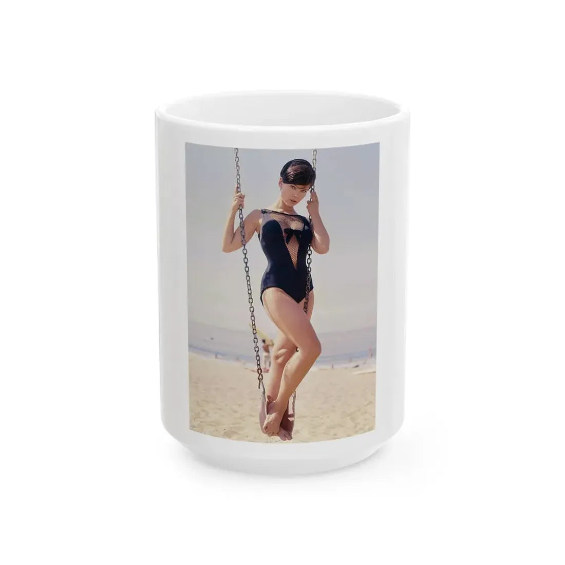 Yvonne Craig #272 (Vintage Female Icon) White Coffee Mug 15oz - Go Mug Yourself