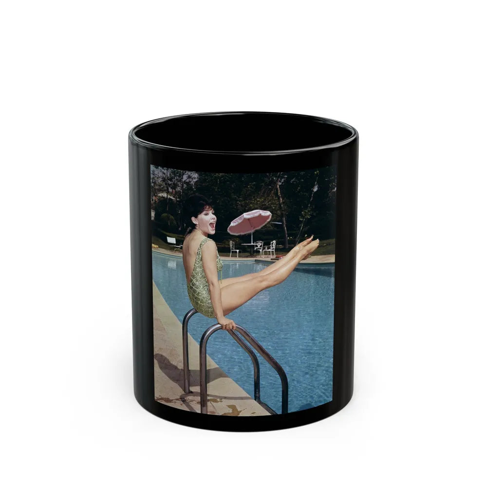 Yvonne Craig #273 (Vintage Female Icon) Black Coffee Mug-11oz-Go Mug Yourself