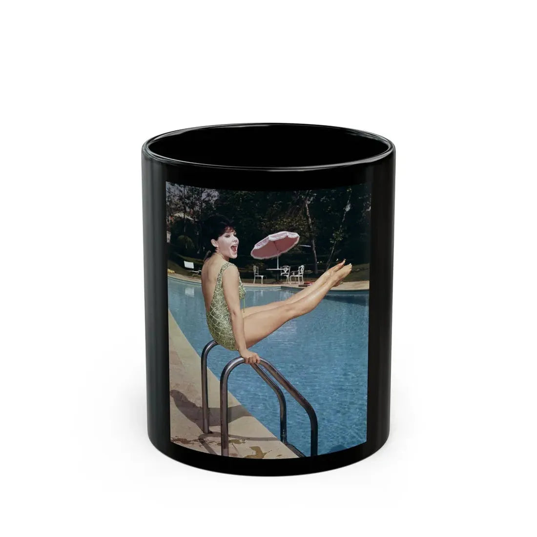 Yvonne Craig #273 (Vintage Female Icon) Black Coffee Mug 11oz - Go Mug Yourself