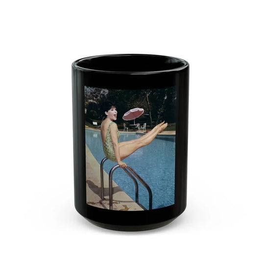 Yvonne Craig #273 (Vintage Female Icon) Black Coffee Mug 15oz - Go Mug Yourself