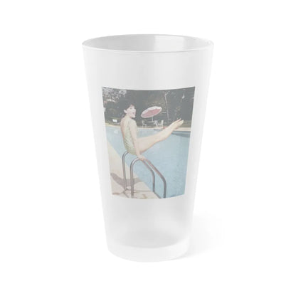 Yvonne Craig #273 (Vintage Female Icon) Frosted Pint Glass 16oz-16oz-Frosted-Go Mug Yourself