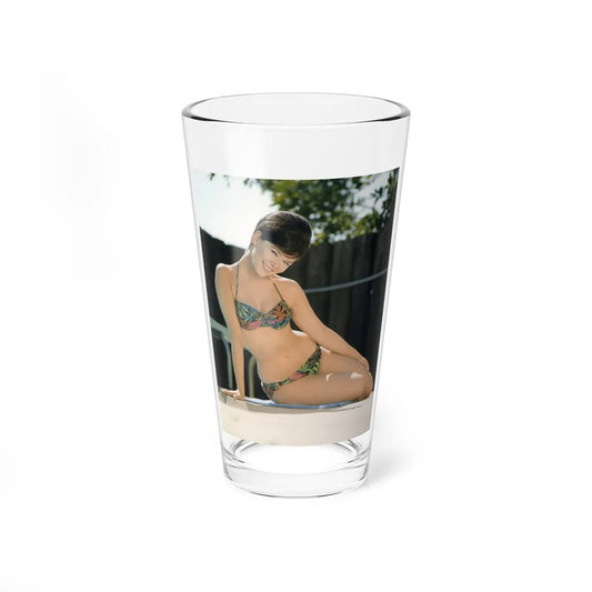 Yvonne Craig #274 - 8x10 Color 2-Piece Hawaiian Bikini Pin-Up Photo from 60's2 (Vintage Female Icon) Pint Glass 16oz 16oz - Go Mug Yourself