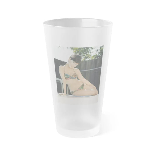 Yvonne Craig #274 - 8x10 Color 2-Piece Hawaiian Bikini Pin-Up Photo from 60's2 (Vintage Female Icon) Frosted Pint Glass 16oz-16oz-Frosted-Go Mug Yourself