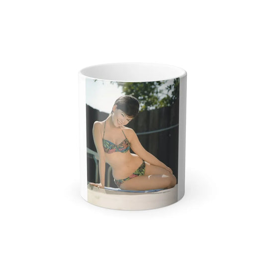 Yvonne Craig #274 - 8x10 Color 2-Piece Hawaiian Bikini Pin-Up Photo from 60's2 (Vintage Female Icons) Color Changing Mug 11oz-11oz-Go Mug Yourself