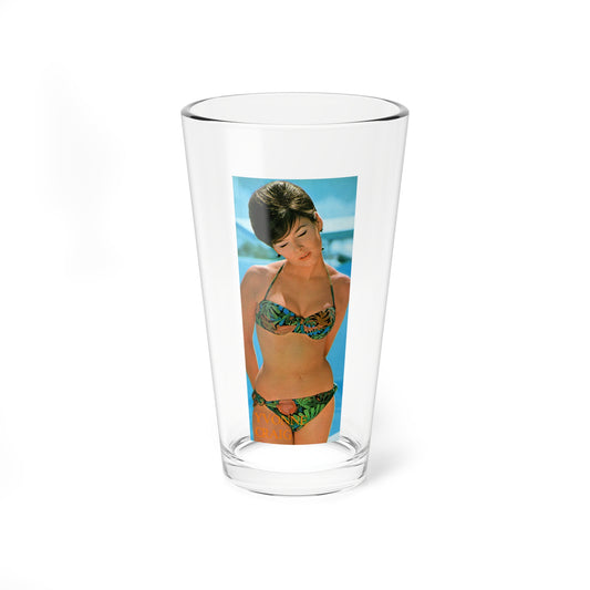 Yvonne Craig #276 - 7x10 Color 2-Piece Hawaiian Bikini Pin-Up Photo from 60's Japanese Mag. (Vintage Female Icon) Pint Glass 16oz-16oz-Go Mug Yourself