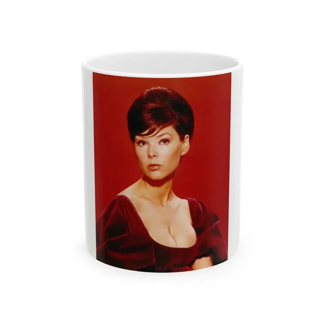 Yvonne Craig #29 (Vintage Female Icon) White Coffee Mug 11oz - Go Mug Yourself