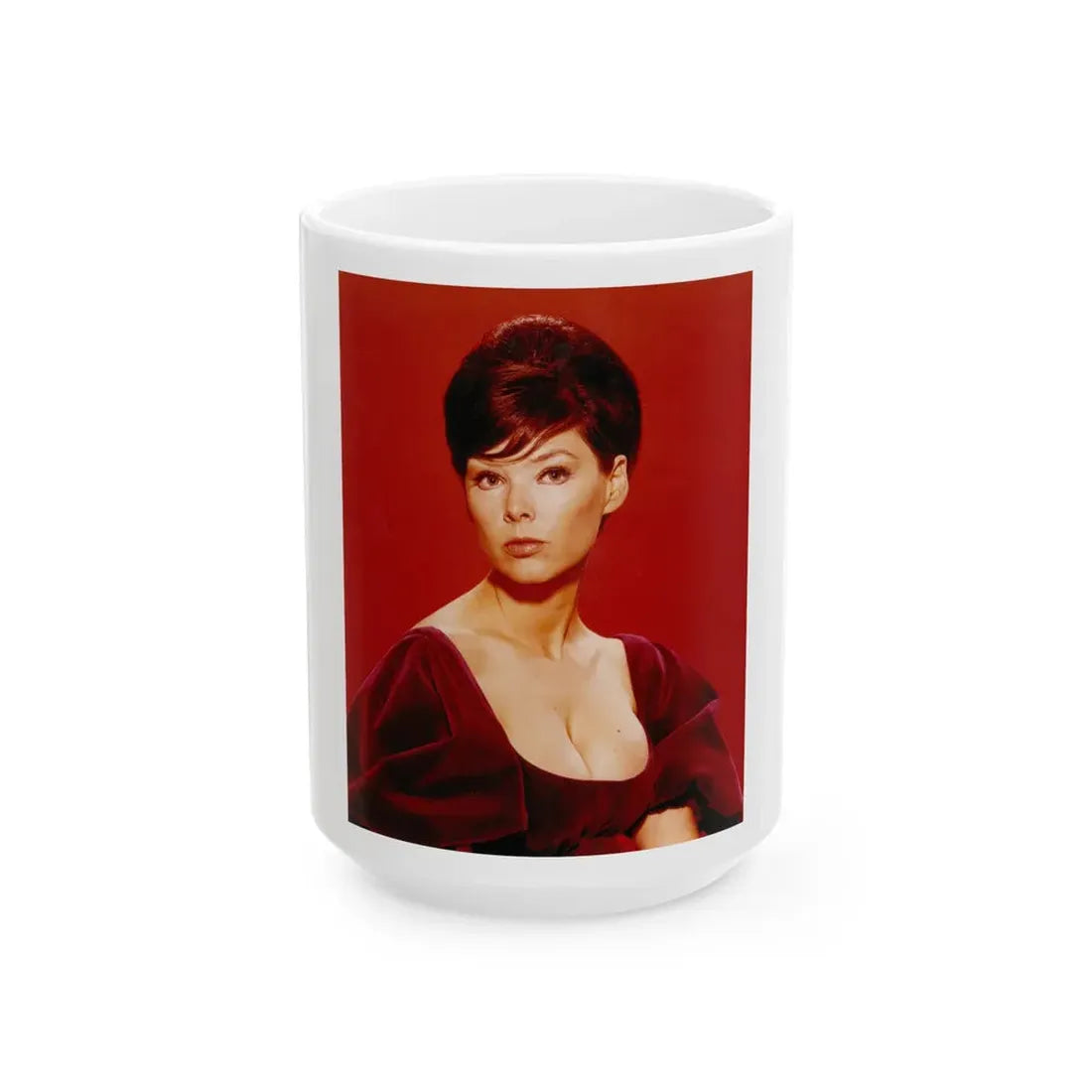 Yvonne Craig #29 (Vintage Female Icon) White Coffee Mug 15oz - Go Mug Yourself
