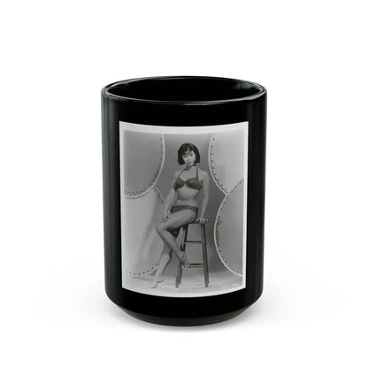 Yvonne Craig #32 (Vintage Female Icon) Black Coffee Mug 15oz - Go Mug Yourself